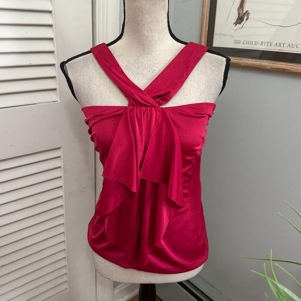 Vintage The Limited Top Womens Small Red Halter Retro Y2K Indie Sleeze Coquette